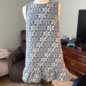 Floral Sleeveless Dress with Ruffle Hem